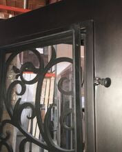 Wrought Iron Door w/ Operable Glass Panel